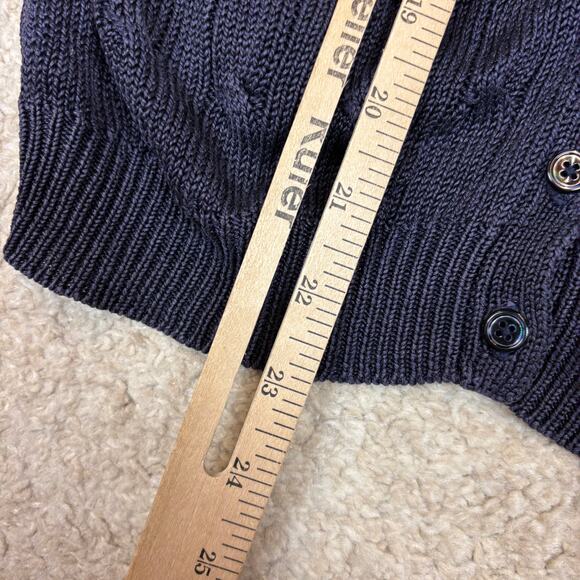 Ralph Lauren Black Label Silk Cable Knit Cardigan Women's XS Preppy - Picture 6 of 9
